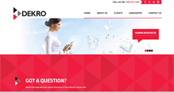 Desktop Screenshot of dekro.com.au