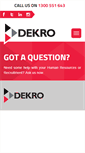 Mobile Screenshot of dekro.com.au